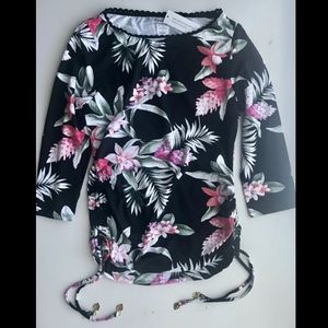 TOMMY BAHAMA Floral Rash Guard NWT